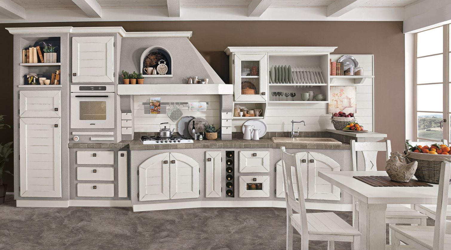 Cucine Zona Giorno Rustica Cucina LUBE CUCINE Luisa BIANCO Milena