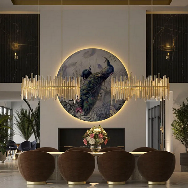 Lampada a sospensione in cristallo artigianale The Arcadian MULTIFORME SS7630-150x60-CK fabbrica MULTIFORME dall'Italia. Foto №6