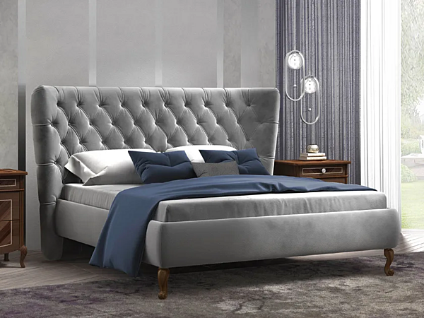 Letto matrimoniale con testata imbottita in tessuto CASA +39 PRESTIGE 2 C22015, C22016 fabbrica CASA +39 dall'Italia. Foto №1