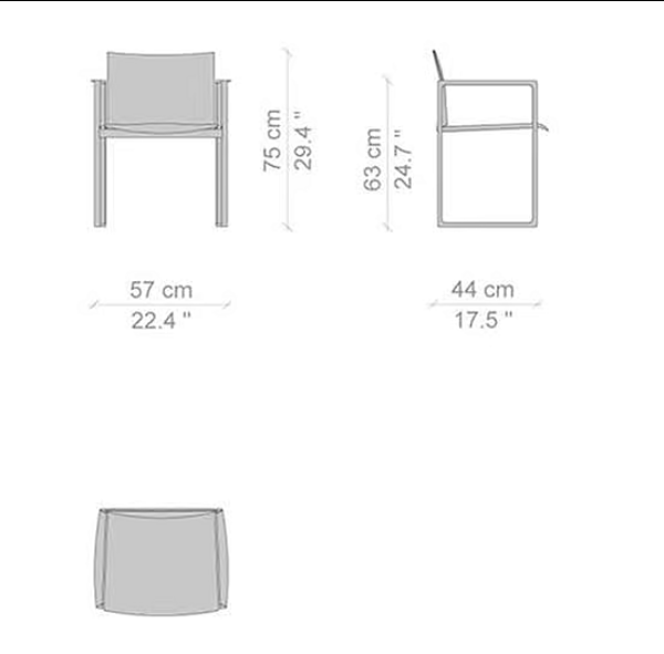 Poltrona con braccioli in pelle conciata CASSINA EVE fabbrica CASSINA dall'Italia. Foto №15