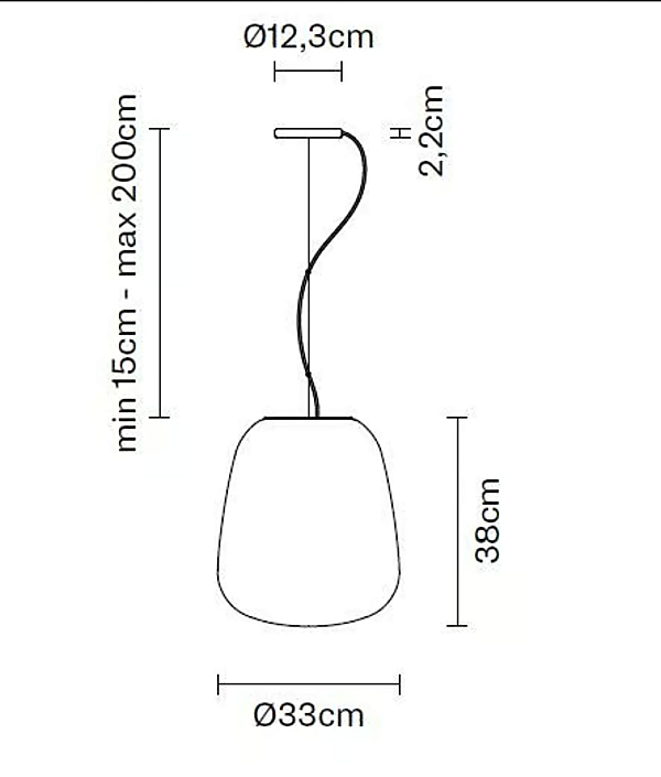 Lampada a sospensione in vetro Lumi Baka Fabbian fabbrica Fabbian dall'Italia. Foto №6