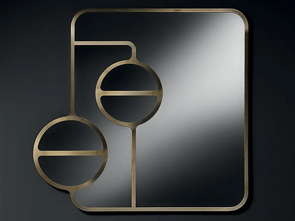 Specchio quadrato in metallo con cornice Black Tie MOUSQUARE MOU110 fabbrica Black Tie dall'Italia. Foto №2