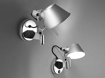 Applique da parete in alluminio con spotlight Tolomeo Artemide fabbrica Artemide dall'Italia