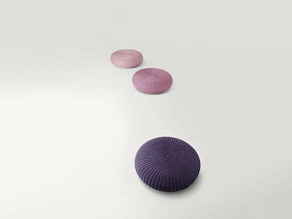 Pouf da giardino rotondo in tessuto PAOLA LENTI Shell fabbrica PAOLA LENTI dall'Italia. Foto №1