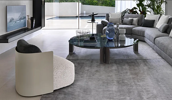 Poltrona in tessuto con copertura removibile Pierre Flou fabbrica Flou dall'Italia. Foto №6