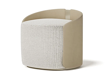Pouf rotondo in tessuto e pelle Capital Collection SUI.PF Pouf rotondo in tessuto e pelle Capital Collection SUI.PF fabbrica Capital Collection dall'Italia