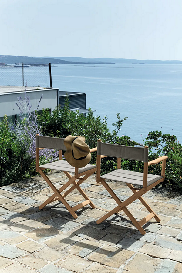 Sedia pieghevole in teak con braccioli Kristalia Director Stria 05STR01 fabbrica Kristalia dall'Italia. Foto №6