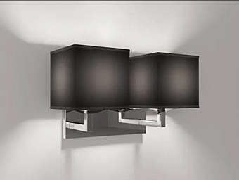 Applique in tessuto con braccio fisso in metallo Jupiter Park Avenue PKLUXJUPITER