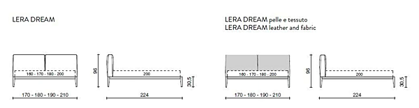 Letto matrimoniale con testiera imbottita Lera Dream Duomo Design fabbrica Duomo Design dall'Italia. Foto №9