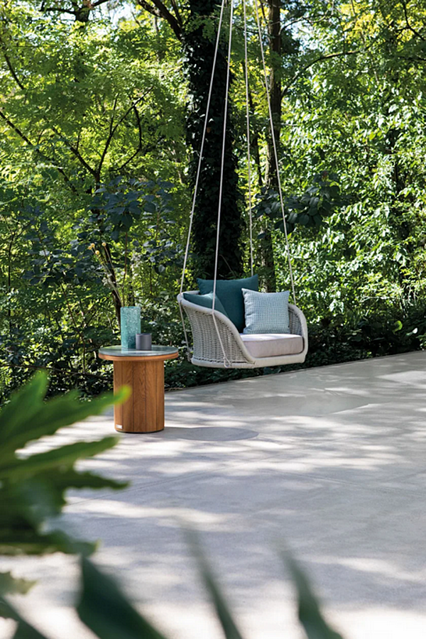 Tavolino laterale da giardino in teak Atmosphera collezione Frisbee FR.SR fabbrica ATMOSPHERA dall'Italia. Foto №2