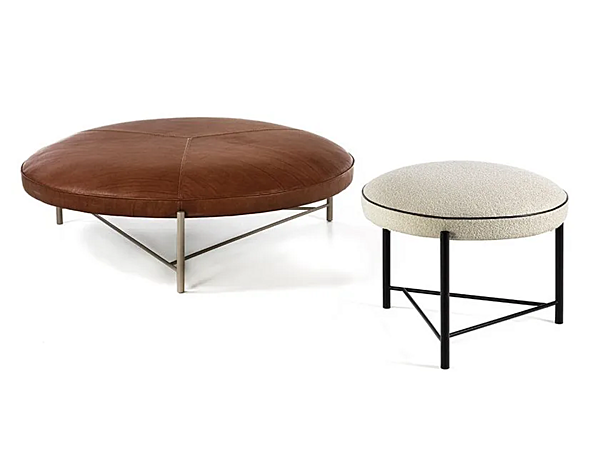 Pouf tondo in tessuto Santamonica Frigerio fabbrica Frigerio dall'Italia. Foto №1