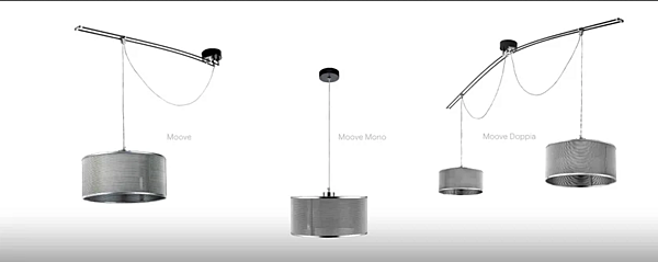 Lampada a sospensione LED con paralume in rete metallica Moove Doppia Lumina 751 fabbrica Lumina dall'Italia. Foto №2
