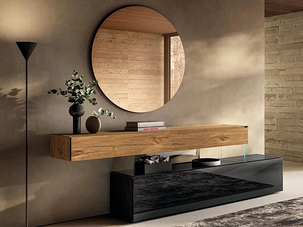 Comò in legno e vetro collezione AIR LAGO 0680B 0680B fabbrica LAGO dall'Italia. Foto №1