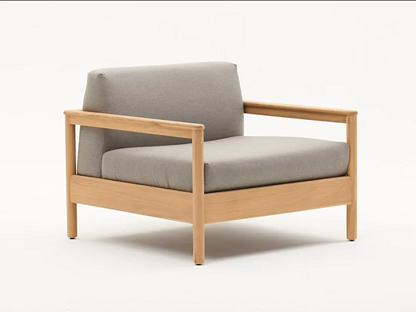 Poltrona da giardino con braccioli in teak VARASCHIN collezione Bali 2381, 2381A fabbrica VARASCHIN dall'Italia. Foto №2