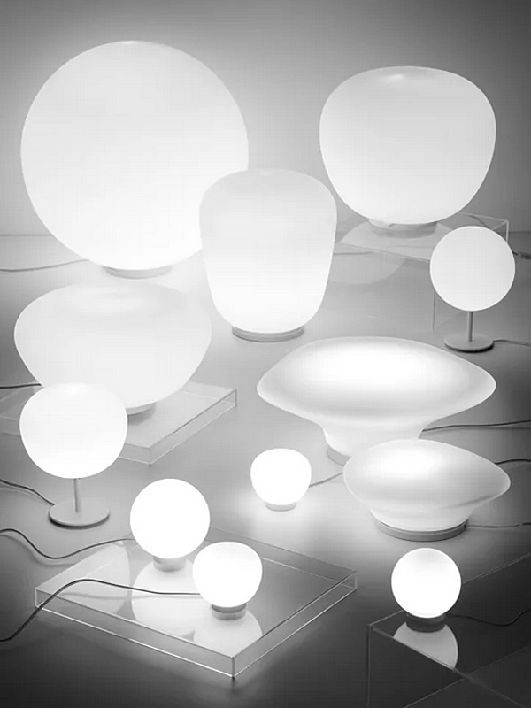 Lampada da tavolo in vetro Fabbian collezione Lumi Baka fabbrica Fabbian dall'Italia. Foto №3