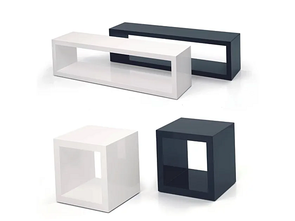 Трапезный стол квадратный из МДФ коллекции Quadro Duomo Design fabbrica Duomo Design dall'Italia. Foto №2