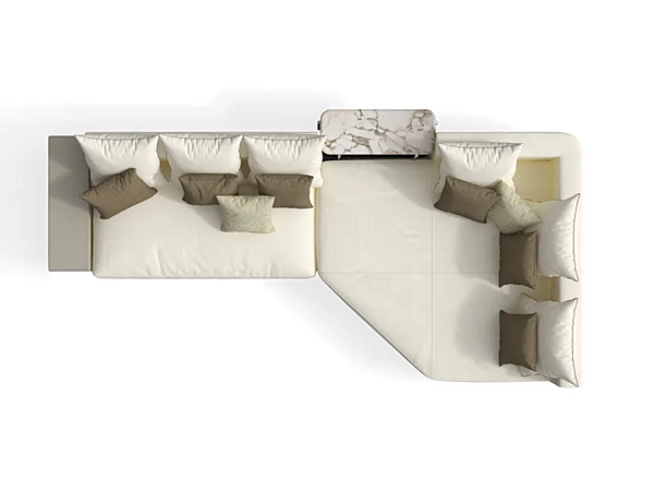 Divano modulare in pelle con chaise longue GIORGETTI Skyline fabbrica GIORGETTI dall'Italia. Foto №2