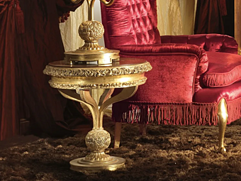 Tavolino da caffè rotondo in legno A.R. Arredamenti Royal 716