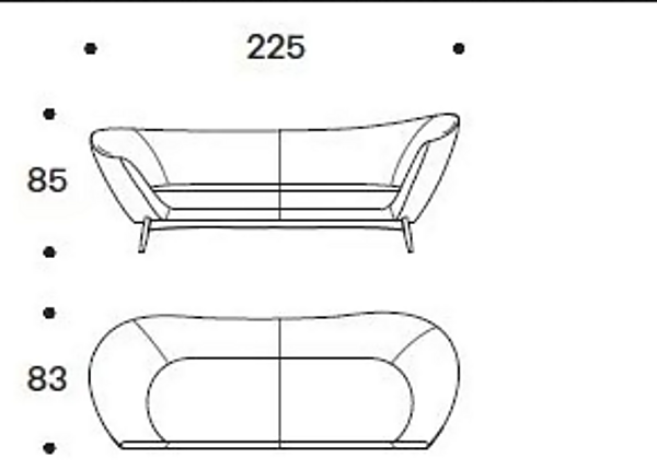 Divano in tessuto a tre posti Oltremare Saba fabbrica SABA dall'Italia. Foto №13