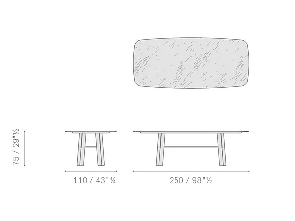 Tavolo da pranzo in marmo Duo POLTRONA FRAU fabbrica POLTRONA FRAU dall'Italia. Foto №9