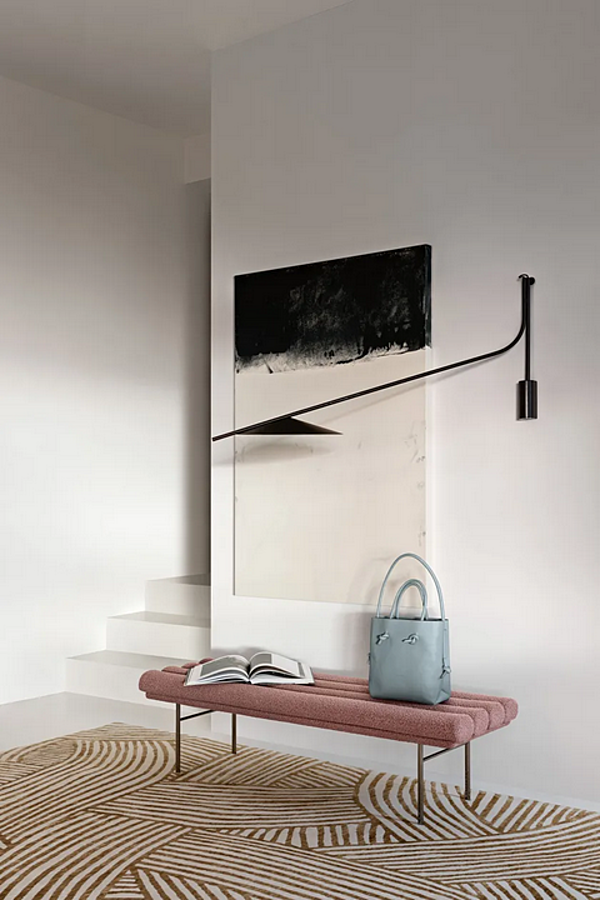 Panca in tessuto con schienale imbottito Pan Flute Saba fabbrica SABA dall'Italia. Foto №5