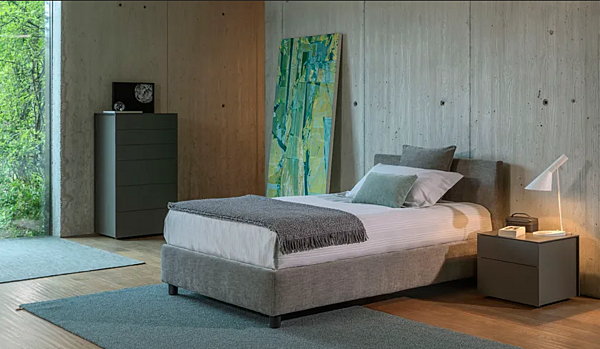 Letto singolo con copertura removibile Flou Notturno 2 fabbrica Flou dall'Italia. Foto №2