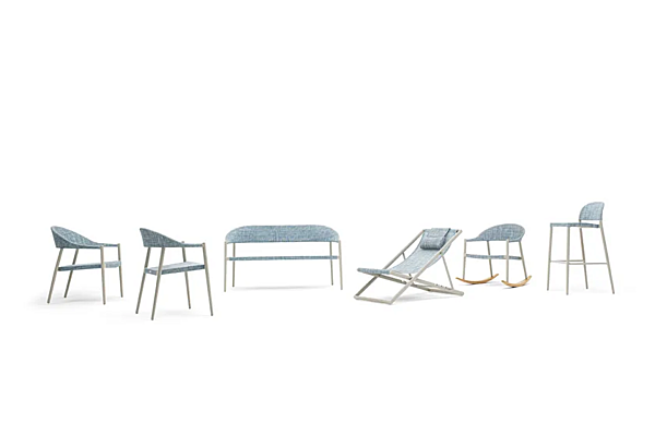 Panchetta da giardino in alluminio verniciato a polvere VARASCHIN Clever 229S5, 229S0 fabbrica VARASCHIN dall'Italia. Foto №8