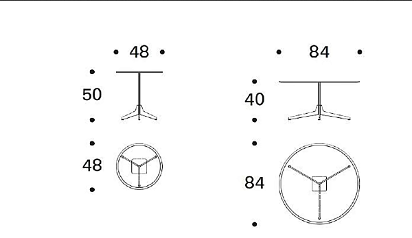 Tavolino da caffè rotondo in marmo HEXA Saba fabbrica SABA dall'Italia. Foto №6