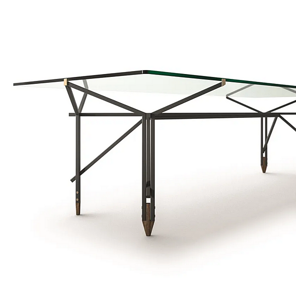 Tavolo in vetro e acciaio 815 Olimpino CASSINA fabbrica CASSINA dall'Italia. Foto №2