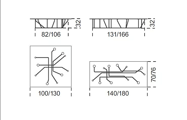 Tavolino da caffè rettangolare in cristallo Connection Gallotti&Radice fabbrica Gallotti & Radice dall'Italia. Foto №3