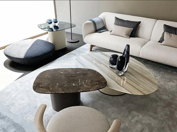 Pouf in tessuto con rivestimento sfoderabile GIORGETTI GALET 52550, 52551, 52552 fabbrica GIORGETTI dall'Italia. Foto №4
