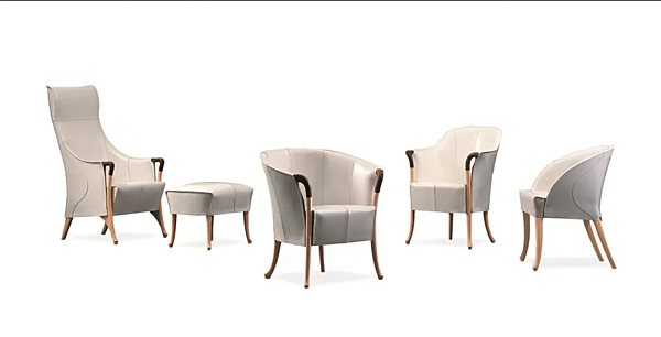 Poltrona in pelle conciata GIORGETTI Progetti fabbrica GIORGETTI dall'Italia. Foto №2