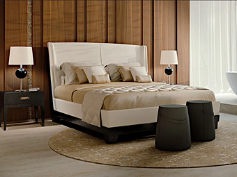 Letto matrimoniale in pelle imbottita SEGRETI S990 di ARTE BROTTO