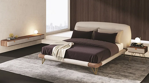 Letto matrimoniale con testata imbottita in tessuto CASA +39 SOPHISMA ESO001 fabbrica ENCORE (by CASA +39) dall'Italia. Foto №2