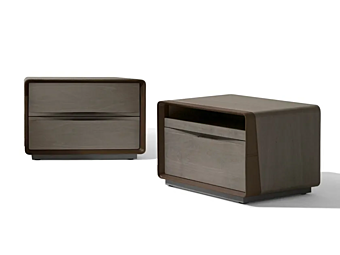 Tavolino da notte rettangolare in acero con cassetti GIORGETTI 59220, 59225