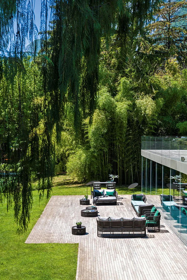 Letto da giardino in alluminio verniciato a polvere con schienale morbido VARASCHIN Tibidabo Compact 1440, 1440A fabbrica VARASCHIN dall'Italia. Foto №3
