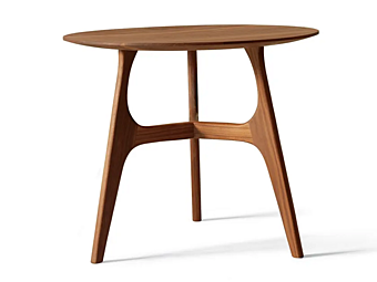 Tavolino da caffè rotondo in noce DALE collezione Converso H 122