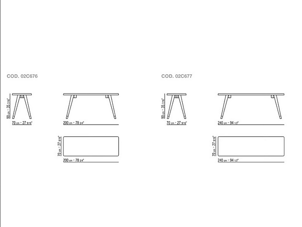 Tavolo console in legno Adler FLEXFORM 02C676, 02C677 fabbrica FLEXFORM dall'Italia. Foto №2
