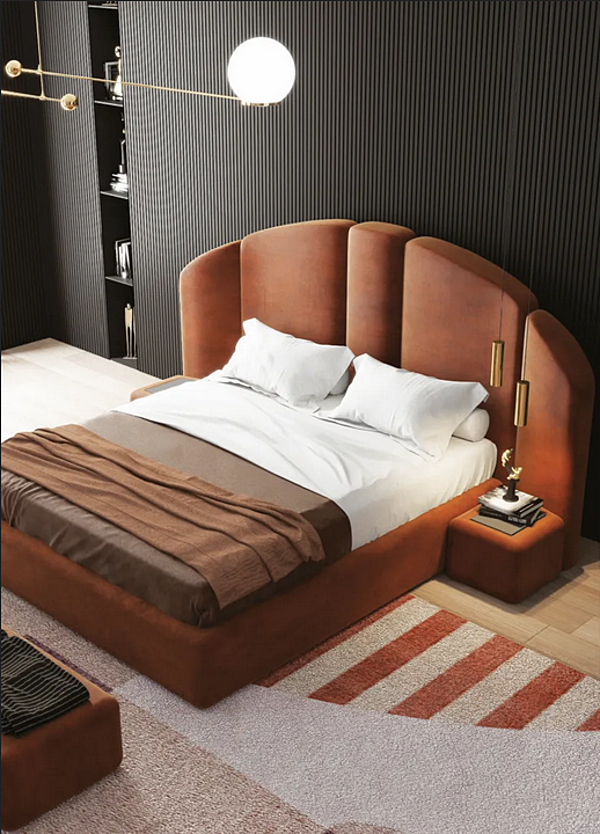Letto matrimoniale con testata imbottita in tessuto CASA +39 CONCEPT 01 ECO001 fabbrica ENCORE (by CASA +39) dall'Italia. Foto №5