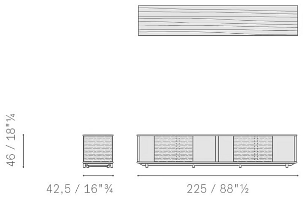 Credenza in tessuto tecnico POLTRONA FRAU collezione Lloyd Tex fabbrica POLTRONA FRAU dall'Italia. Foto №24