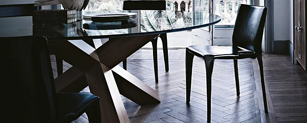 Tavolo con base in legno massello CASSINA 452 La Rotonda fabbrica CASSINA dall'Italia. Foto №9