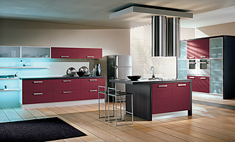 Cucina HOME CUCINE Frontali finitura Rubino fabbrica HOME CUCINE dall'Italia