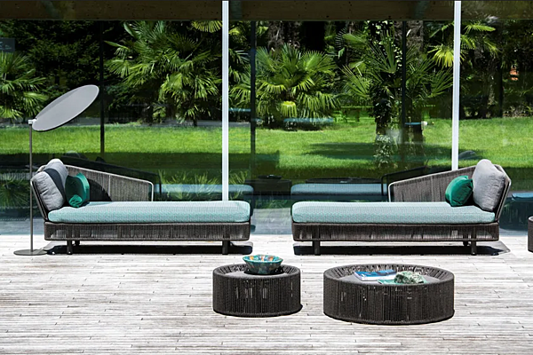 Daybed da giardino in alluminio verniciato VARASCHIN Tibidabo 1430/1430A, 1431/1431A fabbrica VARASCHIN dall'Italia. Foto №4