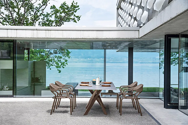 Tavolo rettangolare da giardino in alluminio verniciato a polvere VARASCHIN collezione System Star 244S1, 244S2E, 244S3, 244S4, 244S5E fabbrica VARASCHIN dall'Italia. Foto №9