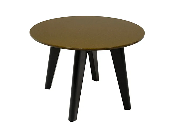 Tavolino da caffè rotondo in legno con piano in pietra lavica Edgar CHELINI fabbrica CHELINI dall'Italia. Foto №1