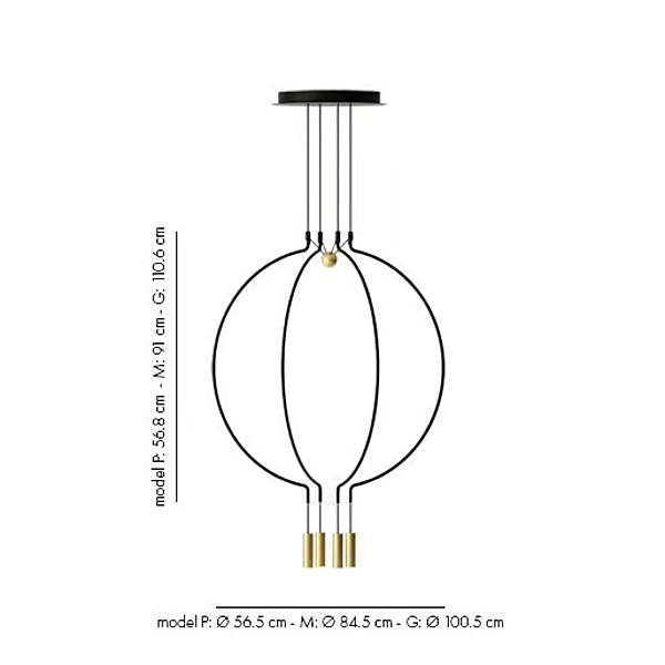 Lampada a sospensione in metallo LED Liaison Spliaix4 AXOLIGHT fabbrica Axolight dall'Italia. Foto №6
