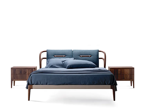 Letto matrimoniale in legno massello con testata imbottita DALE Smusso P 130 fabbrica Dale Italia (by Cantiero) dall'Italia. Foto №2