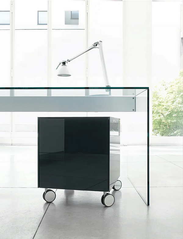 Unità di cassetti per ufficio con ruote in vetro Gallotti&Radice Air Drawer fabbrica Gallotti & Radice dall'Italia. Foto №3