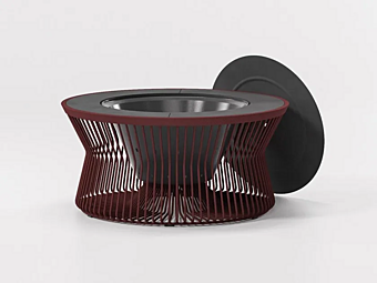 Cestino di fuoco in alluminio Zigzag KETTAL fabbrica KETTAL dall'Italia