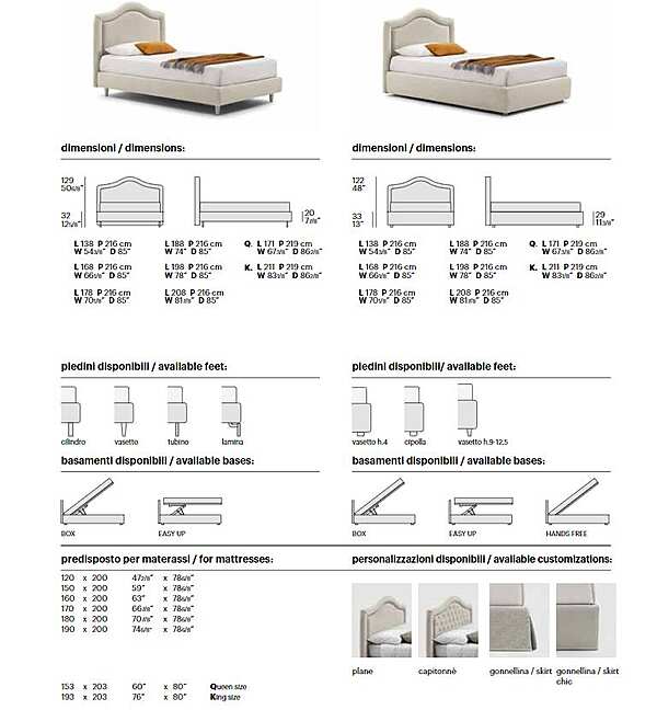 Letto BOLZAN LETTI Capri Capitonnè fabbrica BOLZAN LETTI dall'Italia. Foto №8